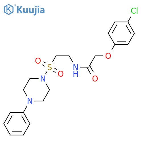 2-(4-chlorophenoxy)-N-{2-(4-phenylpiperazin-1-yl)sulfonylethyl}acetamide structure