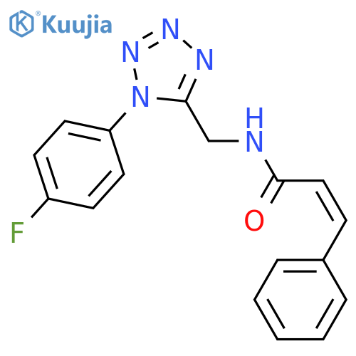 (Z)-N-[[1-(4-fluorophenyl)tetrazol-5-yl]methyl]-3-phenylprop-2-enamide structure