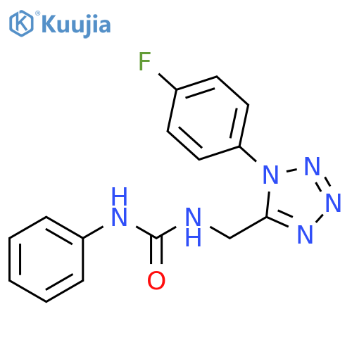 3-{1-(4-fluorophenyl)-1H-1,2,3,4-tetrazol-5-ylmethyl}-1-phenylurea structure