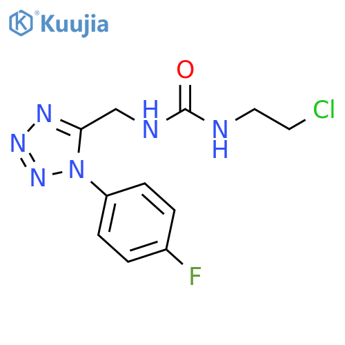 3-(2-chloroethyl)-1-{1-(4-fluorophenyl)-1H-1,2,3,4-tetrazol-5-ylmethyl}urea structure