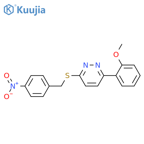 3-(2-methoxyphenyl)-6-{(4-nitrophenyl)methylsulfanyl}pyridazine structure