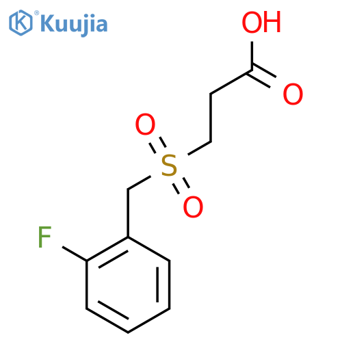 3-[(2-Fluorobenzyl)sulfonyl]propanoic acid structure