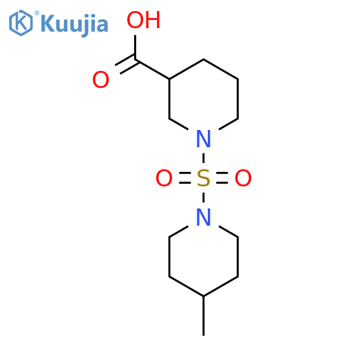 1-(4-methylpiperidin-1-yl)sulfonylpiperidine-3-carboxylic acid structure