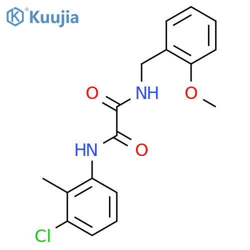 N-(3-chloro-2-methylphenyl)-N'-(2-methoxyphenyl)methylethanediamide structure
