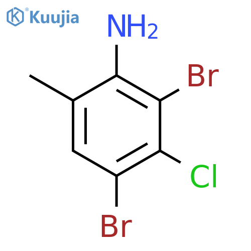 2,4-Dibromo-3-chloro-6-methylaniline structure