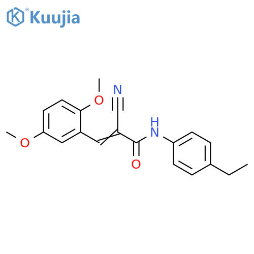 2-Propenamide, 2-cyano-3-(2,5-dimethoxyphenyl)-N-(4-ethylphenyl)- structure