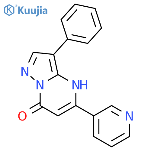 Pyrazolo[1,5-a]pyrimidin-7(4H)-one, 3-phenyl-5-(3-pyridinyl)- structure