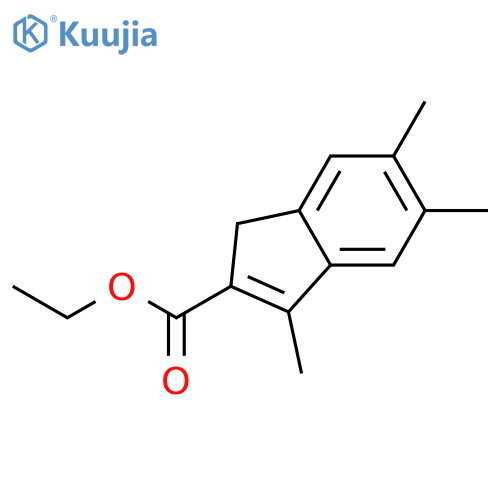 1H-Indene-2-carboxylic acid, 3,5,6-trimethyl-, ethyl ester structure