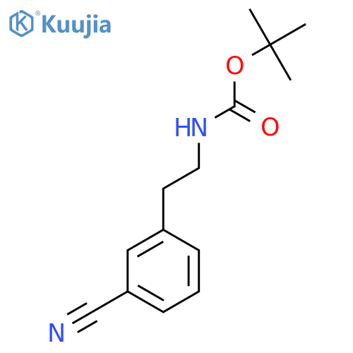 Tert-butyl [2-(3-cyanophenyl)ethyl]carbamate structure