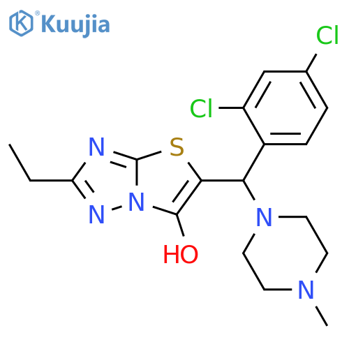 5-(2,4-dichlorophenyl)(4-methylpiperazin-1-yl)methyl-2-ethyl-1,2,4triazolo3,2-b1,3thiazol-6-ol structure