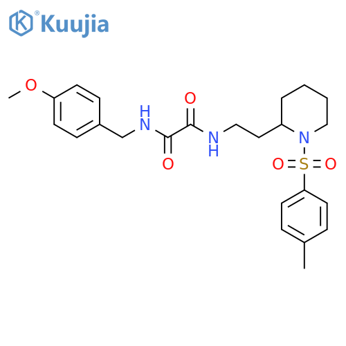 N'-(4-methoxyphenyl)methyl-N-{2-1-(4-methylbenzenesulfonyl)piperidin-2-ylethyl}ethanediamide structure