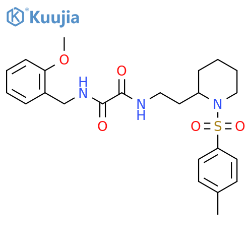 N'-(2-methoxyphenyl)methyl-N-{2-1-(4-methylbenzenesulfonyl)piperidin-2-ylethyl}ethanediamide structure