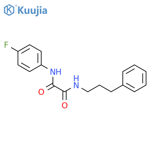 N-(4-fluorophenyl)-N'-(3-phenylpropyl)ethanediamide structure