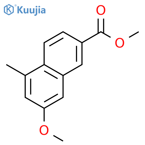 2-Naphthalenecarboxylic acid, 7-methoxy-5-methyl-, methyl ester structure