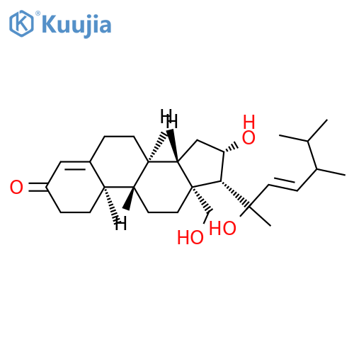 (20ξ,22E,24ξ)-16β,18,20-Trihydroxy-24-methyl-4,22-cholestadien-3-one structure