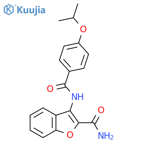 3-4-(propan-2-yloxy)benzamido-1-benzofuran-2-carboxamide structure