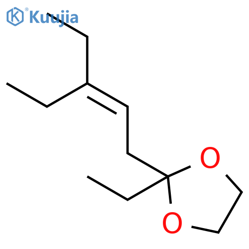 1,3-Dioxolane, 2-ethyl-2-(3-ethyl-2-pentenyl)- structure