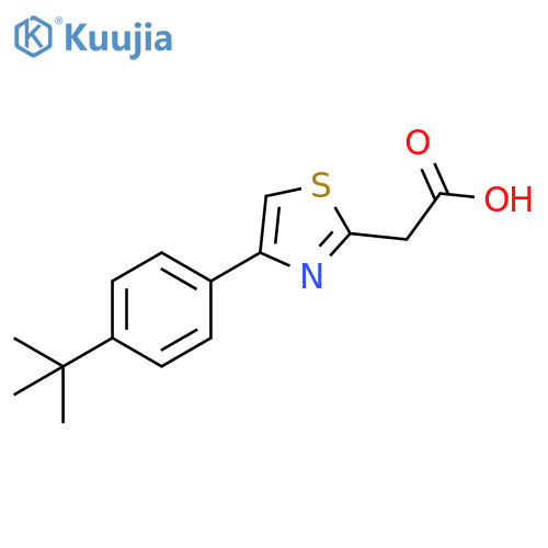 [4-(4-tert-Butylphenyl)-1,3-thiazol-2-yl]acetic acid structure