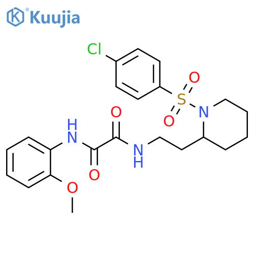 N-{2-1-(4-chlorobenzenesulfonyl)piperidin-2-ylethyl}-N'-(2-methoxyphenyl)ethanediamide structure