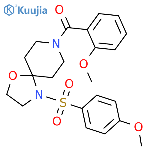 8-(2-methoxybenzoyl)-4-(4-methoxybenzenesulfonyl)-1-oxa-4,8-diazaspiro4.5decane structure