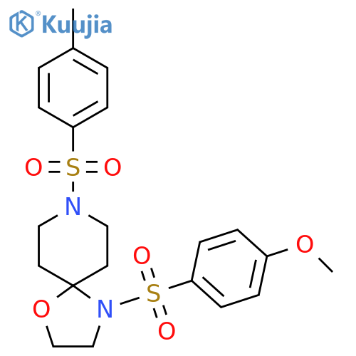 4-(4-methoxybenzenesulfonyl)-8-(4-methylbenzenesulfonyl)-1-oxa-4,8-diazaspiro4.5decane structure