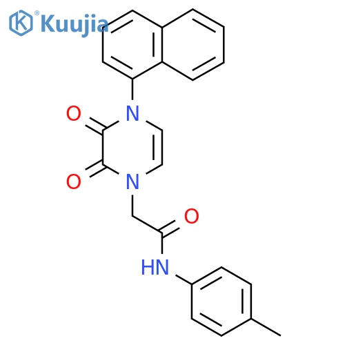 N-(4-methylphenyl)-2-4-(naphthalen-1-yl)-2,3-dioxo-1,2,3,4-tetrahydropyrazin-1-ylacetamide structure