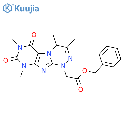 benzyl 2-{3,4,7,9-tetramethyl-6,8-dioxo-1H,4H,6H,7H,8H,9H-1,2,4triazino4,3-gpurin-1-yl}acetate structure