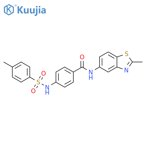 N-(2-methyl-1,3-benzothiazol-5-yl)-4-(4-methylbenzenesulfonamido)benzamide structure