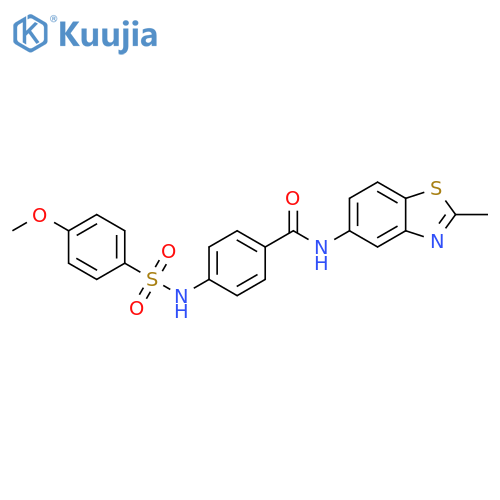 4-(4-methoxybenzenesulfonamido)-N-(2-methyl-1,3-benzothiazol-5-yl)benzamide structure
