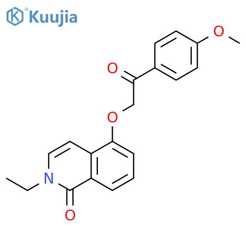 2-ethyl-5-2-(4-methoxyphenyl)-2-oxoethoxy-1,2-dihydroisoquinolin-1-one structure