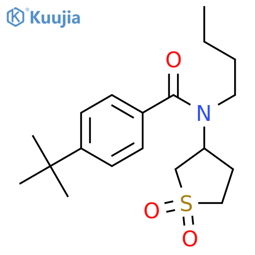 N-butyl-4-tert-butyl-N-(1,1-dioxo-1lambda6-thiolan-3-yl)benzamide structure