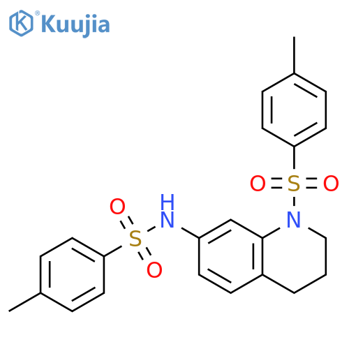 4-methyl-N-1-(4-methylbenzenesulfonyl)-1,2,3,4-tetrahydroquinolin-7-ylbenzene-1-sulfonamide structure