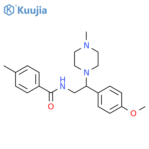N-2-(4-methoxyphenyl)-2-(4-methylpiperazin-1-yl)ethyl-4-methylbenzamide structure