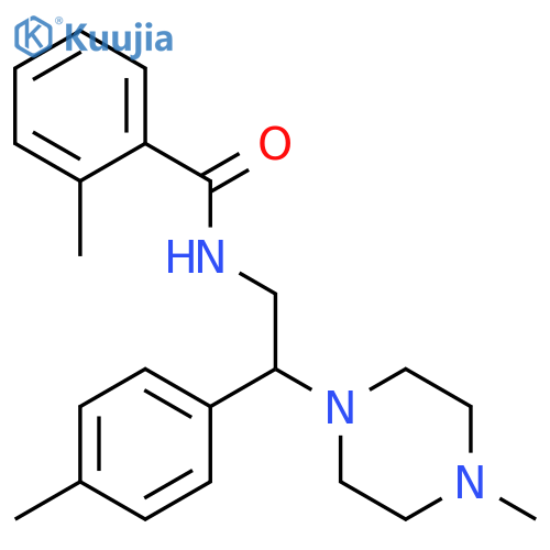 2-methyl-N-2-(4-methylphenyl)-2-(4-methylpiperazin-1-yl)ethylbenzamide structure