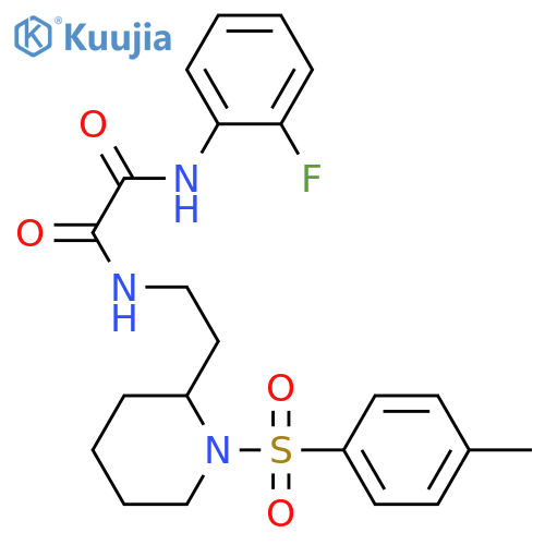 N'-(2-fluorophenyl)-N-{2-1-(4-methylbenzenesulfonyl)piperidin-2-ylethyl}ethanediamide structure