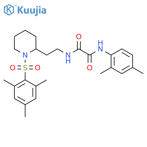 N'-(2,4-dimethylphenyl)-N-{2-1-(2,4,6-trimethylbenzenesulfonyl)piperidin-2-ylethyl}ethanediamide structure