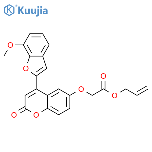 prop-2-en-1-yl 2-{4-(7-methoxy-1-benzofuran-2-yl)-2-oxo-2H-chromen-6-yloxy}acetate structure