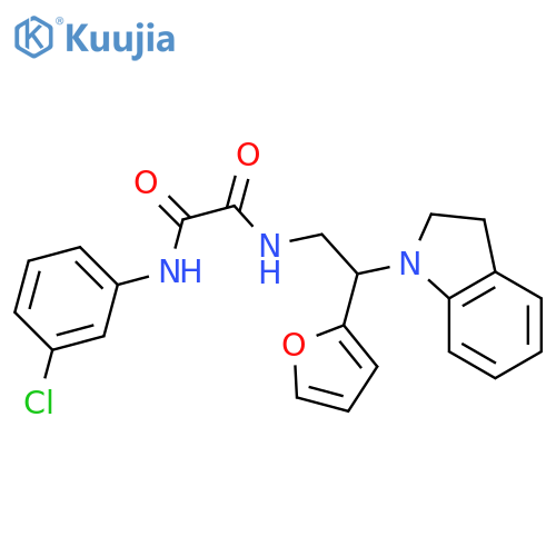 N'-(3-chlorophenyl)-N-2-(2,3-dihydro-1H-indol-1-yl)-2-(furan-2-yl)ethylethanediamide structure