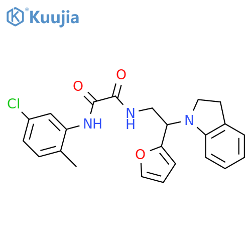 N'-(5-chloro-2-methylphenyl)-N-2-(2,3-dihydro-1H-indol-1-yl)-2-(furan-2-yl)ethylethanediamide structure