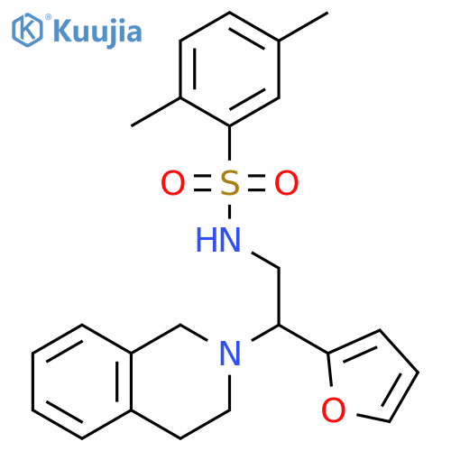 N-2-(furan-2-yl)-2-(1,2,3,4-tetrahydroisoquinolin-2-yl)ethyl-2,5-dimethylbenzene-1-sulfonamide structure
