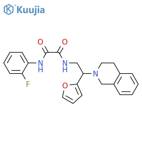N'-(2-fluorophenyl)-N-2-(furan-2-yl)-2-(1,2,3,4-tetrahydroisoquinolin-2-yl)ethylethanediamide structure