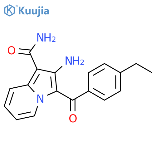 2-amino-3-(4-ethylbenzoyl)indolizine-1-carboxamide structure