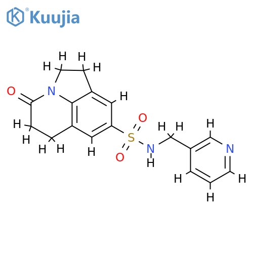11-oxo-N-(pyridin-3-yl)methyl-1-azatricyclo6.3.1.0^{4,12}dodeca-4(12),5,7-triene-6-sulfonamide structure