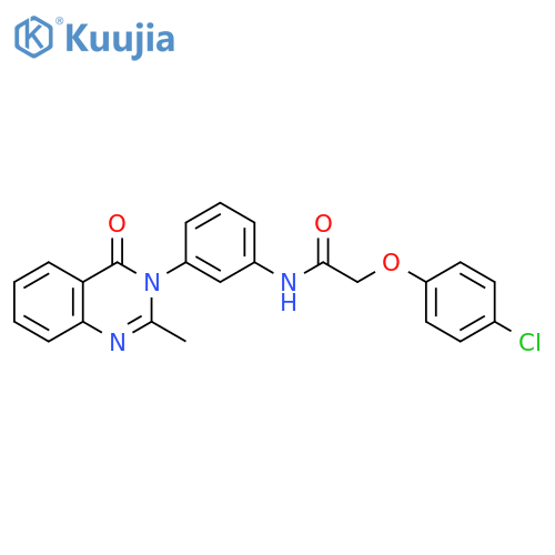 2-(4-chlorophenoxy)-N-3-(2-methyl-4-oxo-3,4-dihydroquinazolin-3-yl)phenylacetamide structure