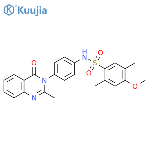 4-methoxy-2,5-dimethyl-N-4-(2-methyl-4-oxo-3,4-dihydroquinazolin-3-yl)phenylbenzene-1-sulfonamide structure