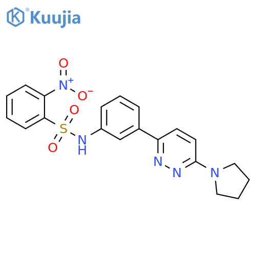2-nitro-N-{3-6-(pyrrolidin-1-yl)pyridazin-3-ylphenyl}benzene-1-sulfonamide structure