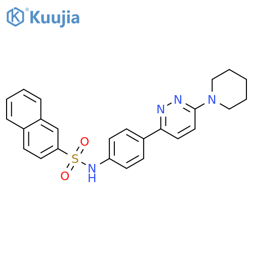N-{4-6-(piperidin-1-yl)pyridazin-3-ylphenyl}naphthalene-2-sulfonamide structure
