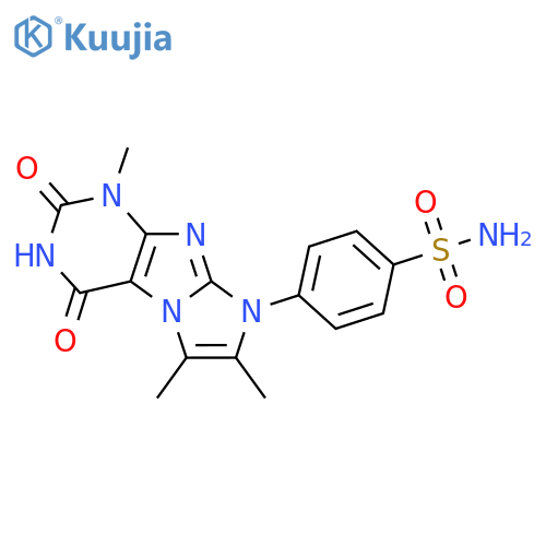 4-{1,6,7-trimethyl-2,4-dioxo-1H,2H,3H,4H,8H-imidazo1,2-gpurin-8-yl}benzene-1-sulfonamide structure