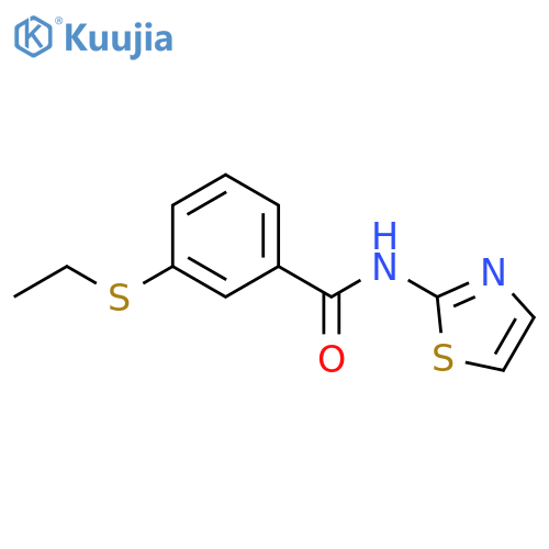 3-(ethylsulfanyl)-N-(1,3-thiazol-2-yl)benzamide structure