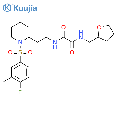 N'-{2-1-(4-fluoro-3-methylbenzenesulfonyl)piperidin-2-ylethyl}-N-(oxolan-2-yl)methylethanediamide structure